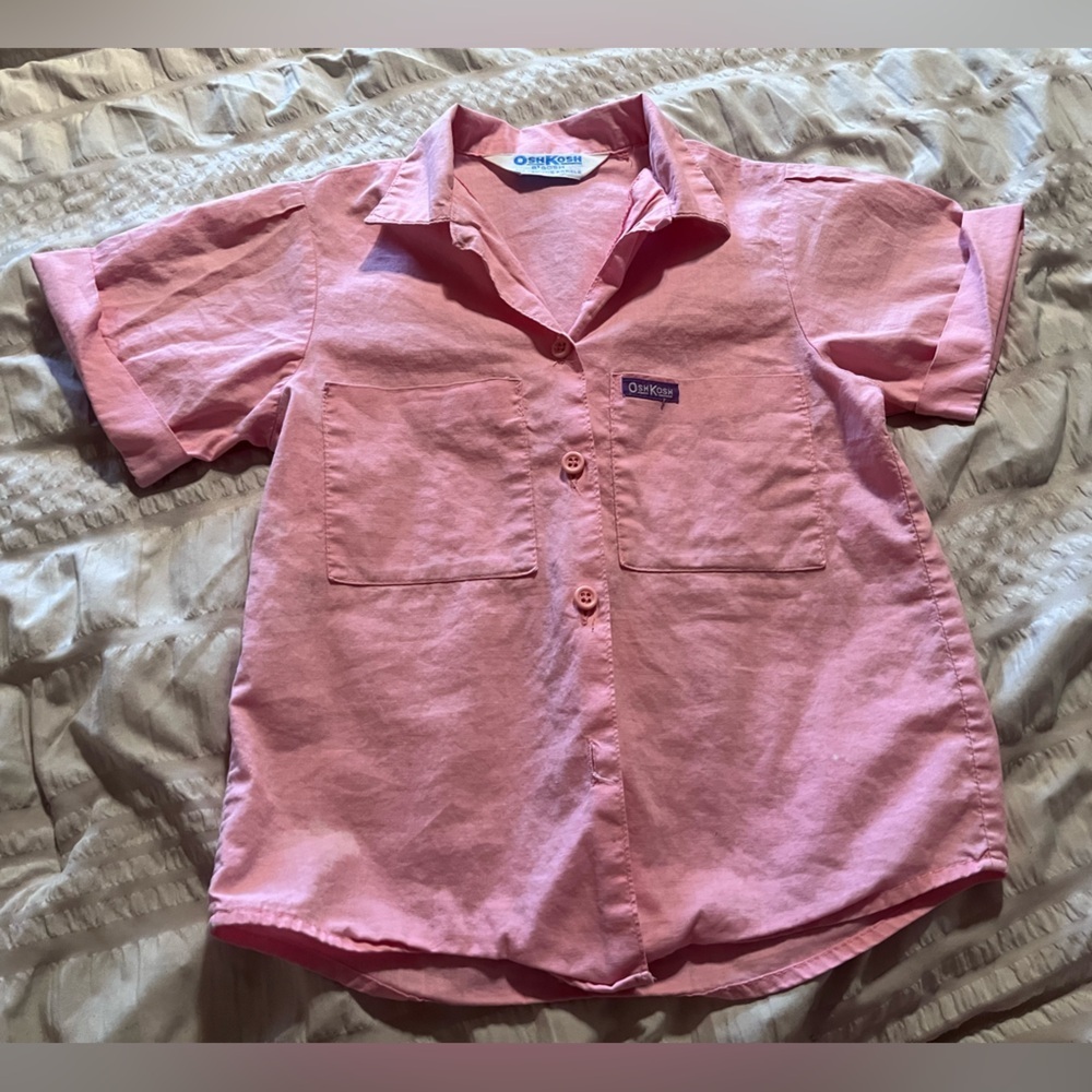 Vintage OshKosh B'gosh Light Pink Button Down Shirt